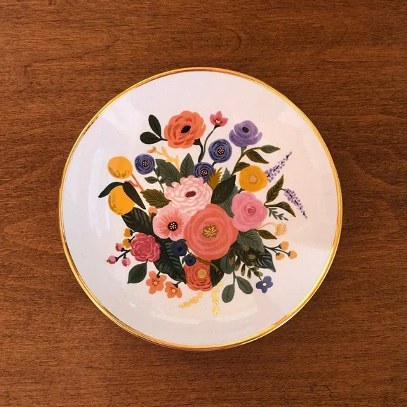 Rifle Paper Co. | Porcelain Ring Dish | Garden Party Bouquet - Picture 4 of 5
